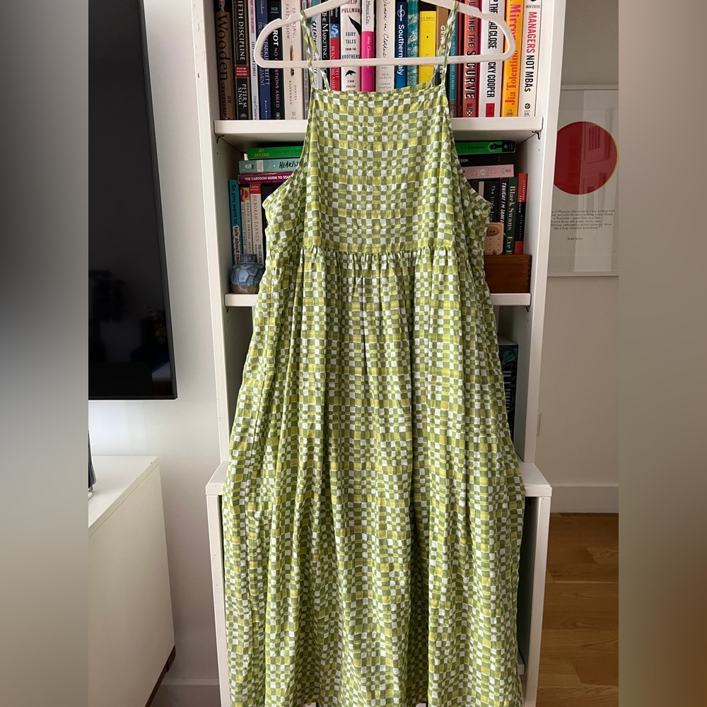 ILANA KOHN CLARA DRESS — WAVY PLAID, XL 💚🏁